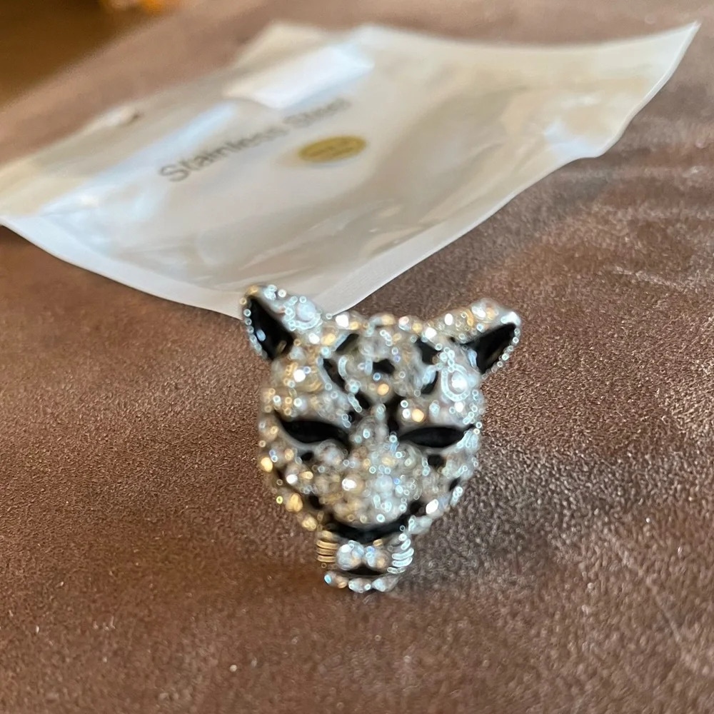 NWT Tiger Stainless Steel Adjustable Ring - Picture 8 of 9